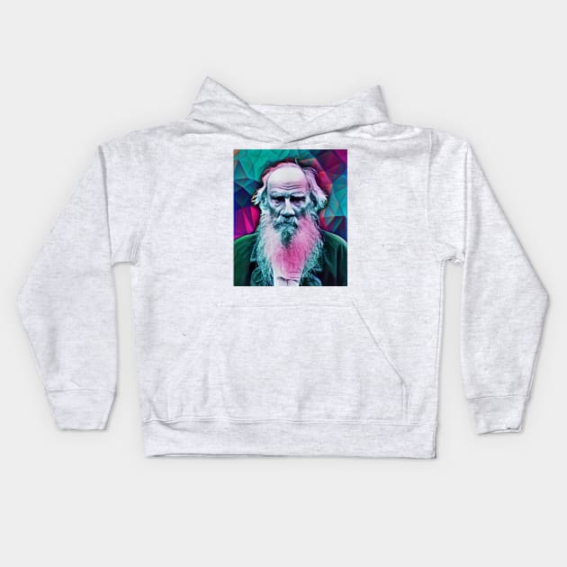 Leo Tolstoy Portrait | Leo Tolstoy Artwork 2 Kids Hoodie by JustLit